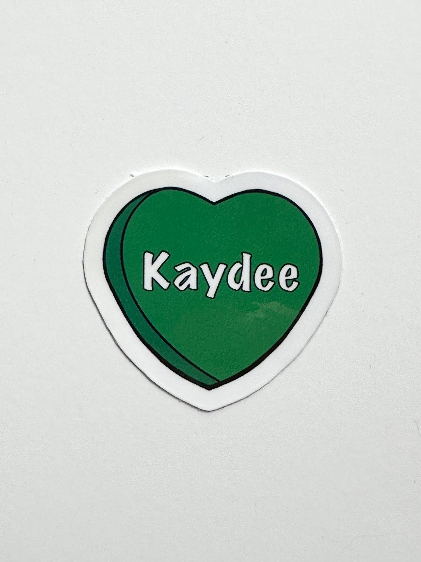 Sorority Colors Candy Heart Sticker