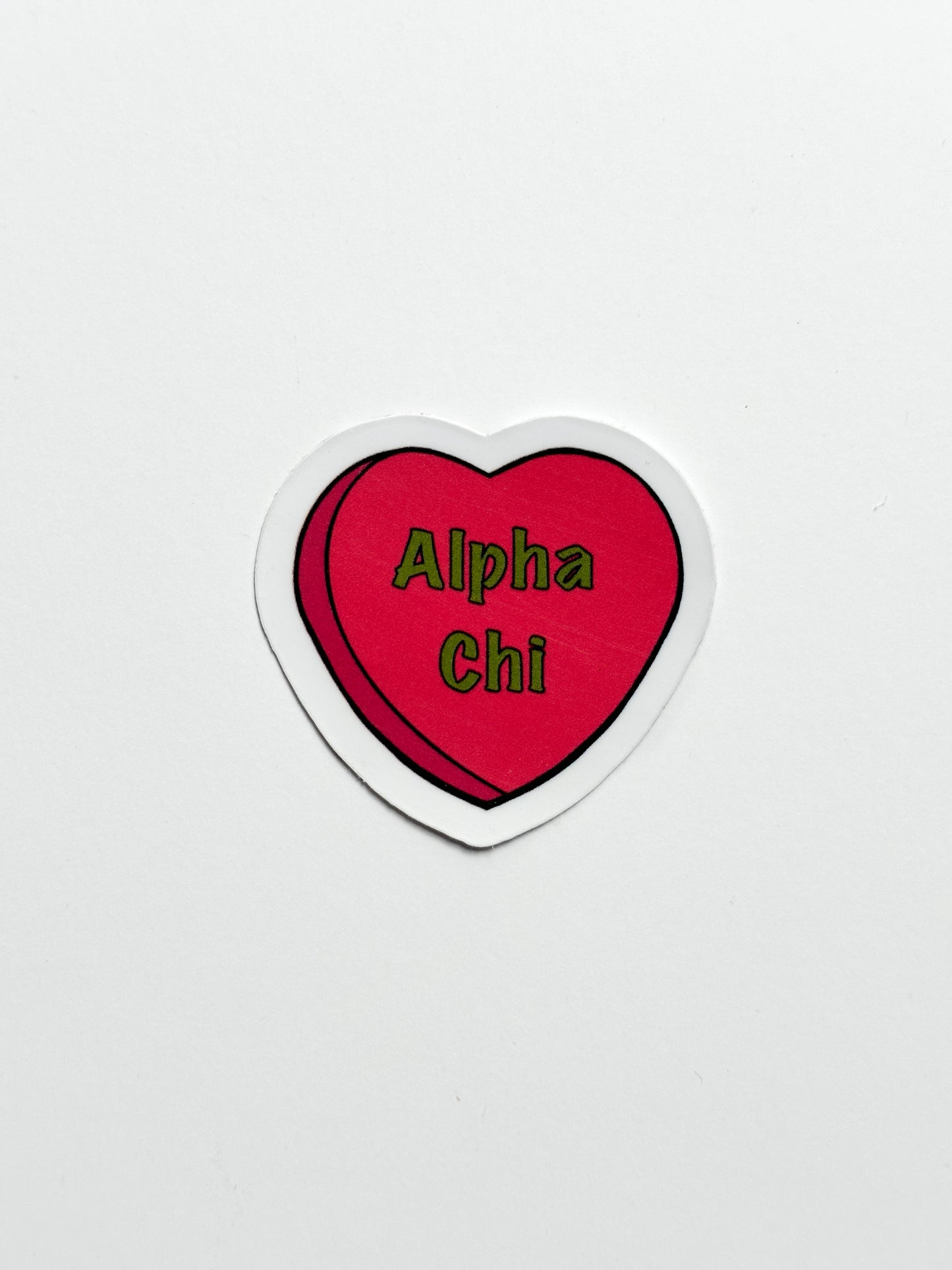 Sorority Colors Candy Heart Sticker