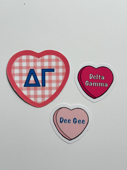 Sorority Hearts Sticker Set