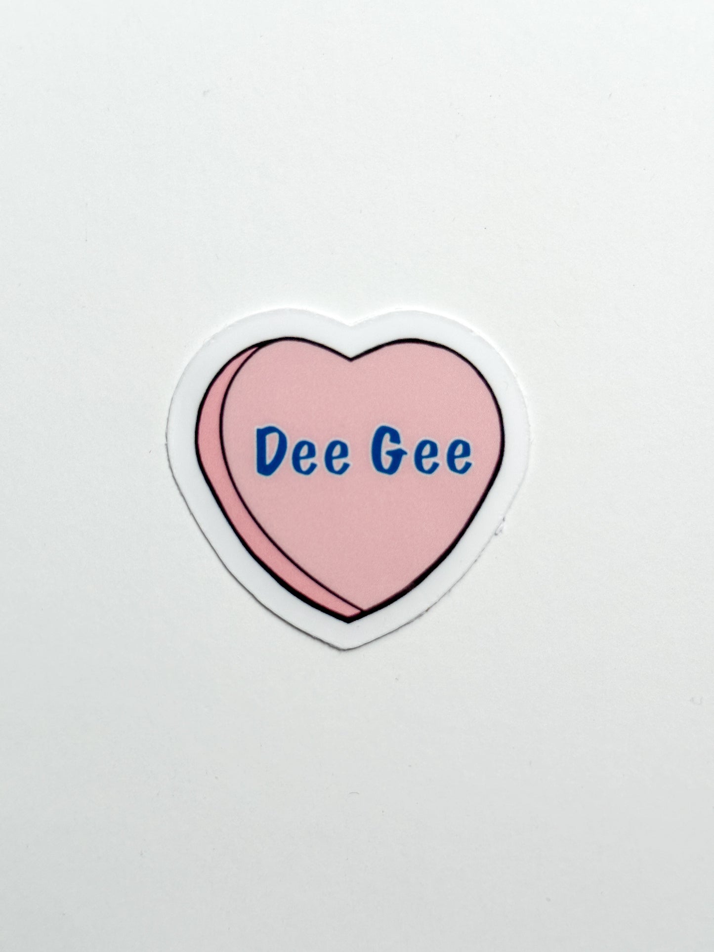 Sorority Colors Candy Heart Sticker
