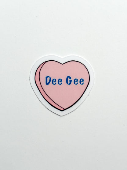 Sorority Colors Candy Heart Sticker