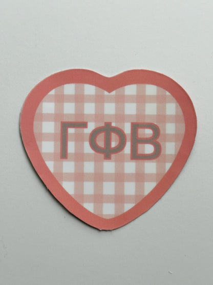 Picnic Heart Sorority Sticker