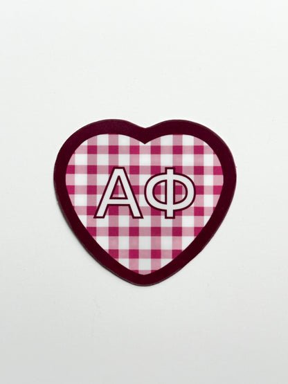 Picnic Heart Sorority Sticker
