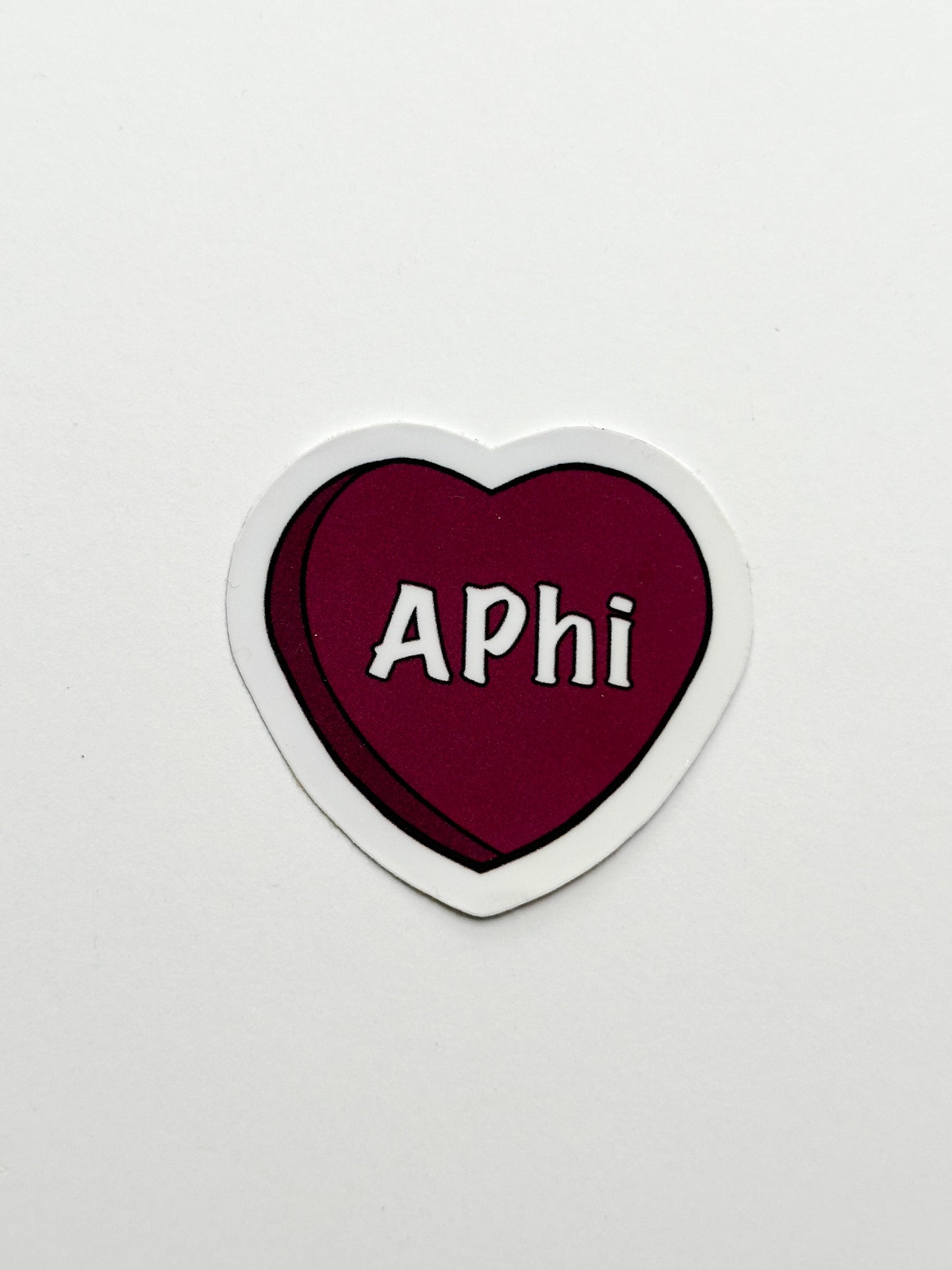Sorority Colors Candy Heart Sticker
