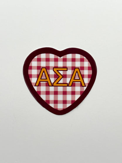 Picnic Heart Sorority Sticker