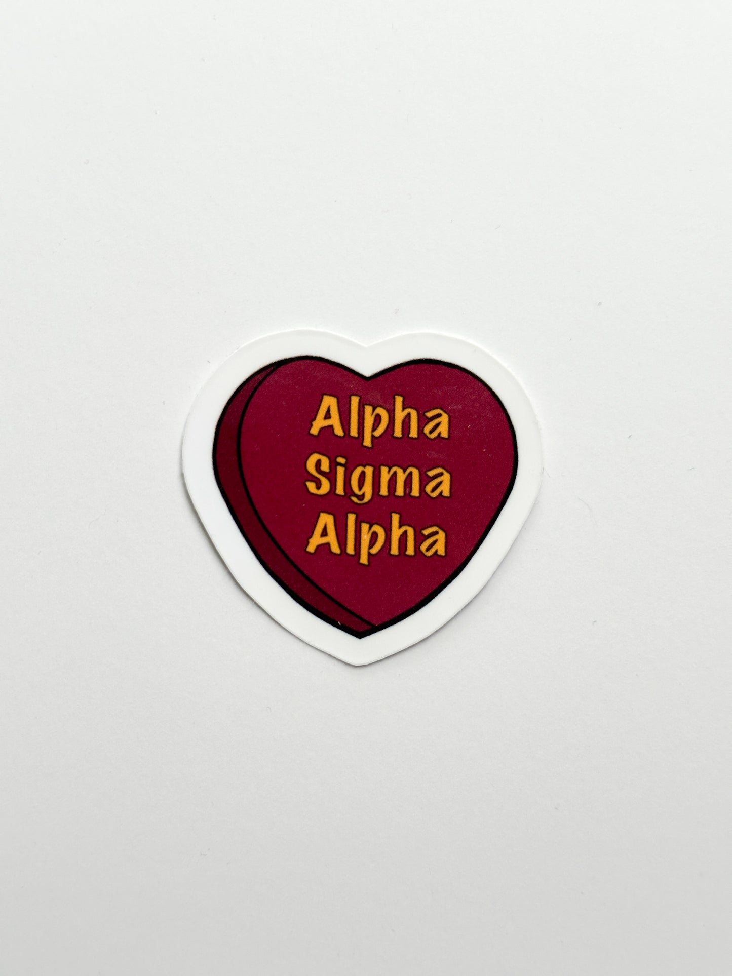 Sorority Colors Candy Heart Sticker