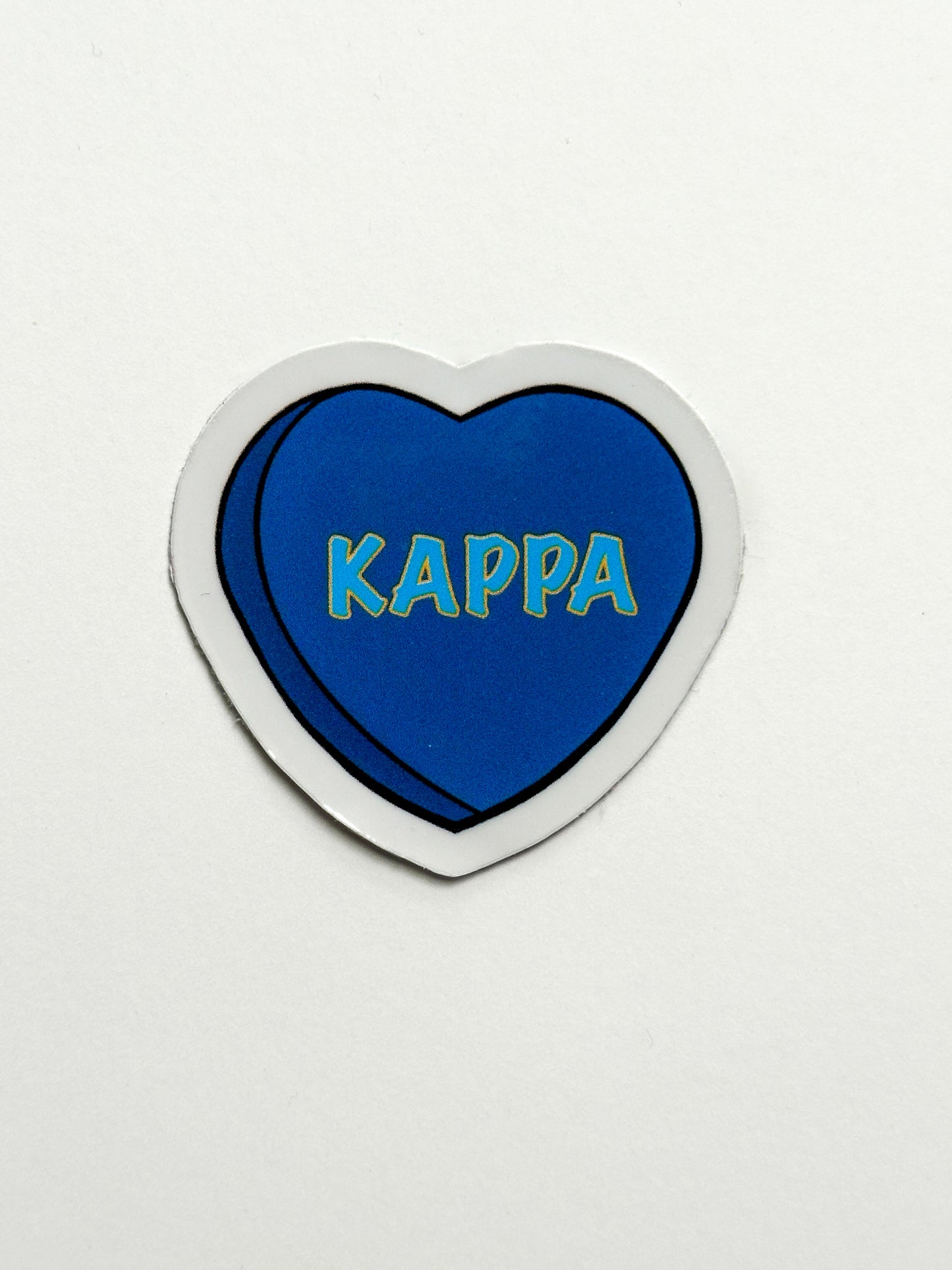 Sorority Colors Candy Heart Sticker