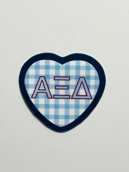 Picnic Heart Sorority Sticker