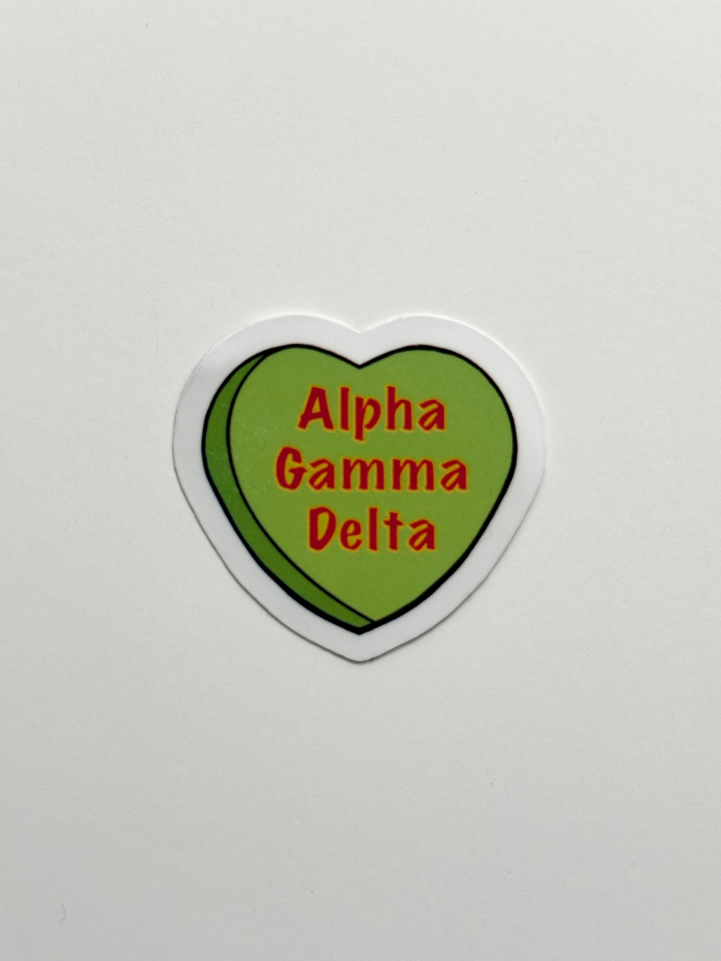 Sorority Colors Candy Heart Sticker