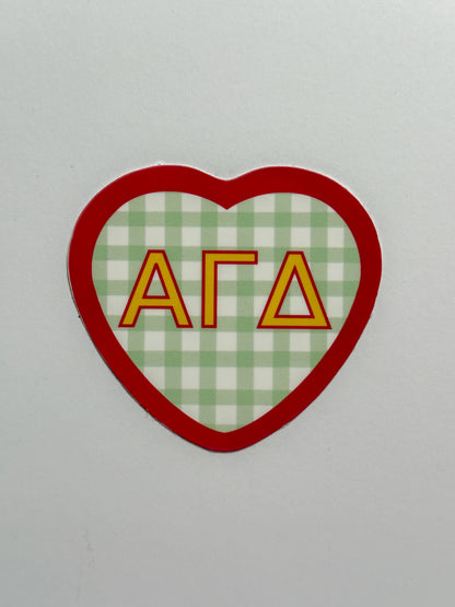 Picnic Heart Sorority Sticker