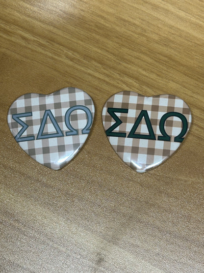 Sigma Delta Omega Picnic Heart Button