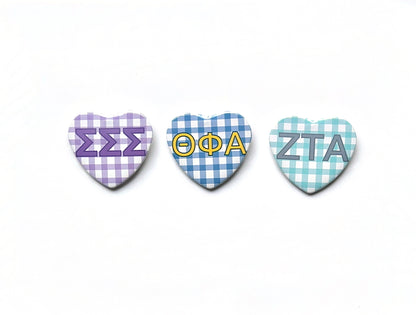 Picnic Heart Sorority Button