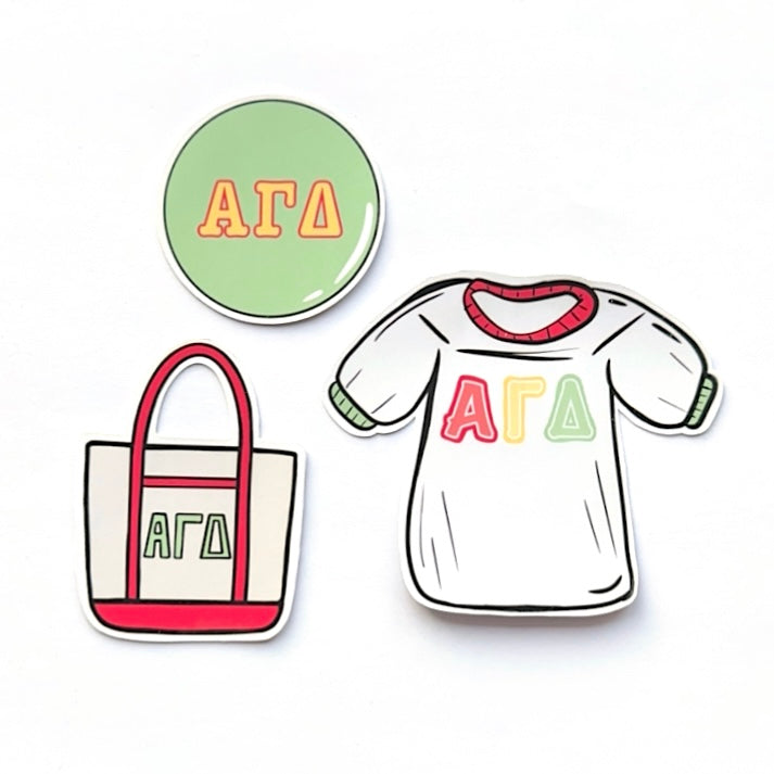 Bid Day Icons Sticker Set