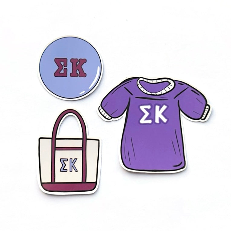 Bid Day Icons Sticker Set