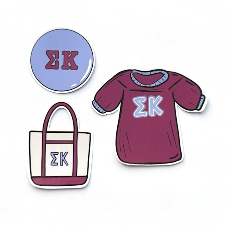 Bid Day Icons Sticker Set