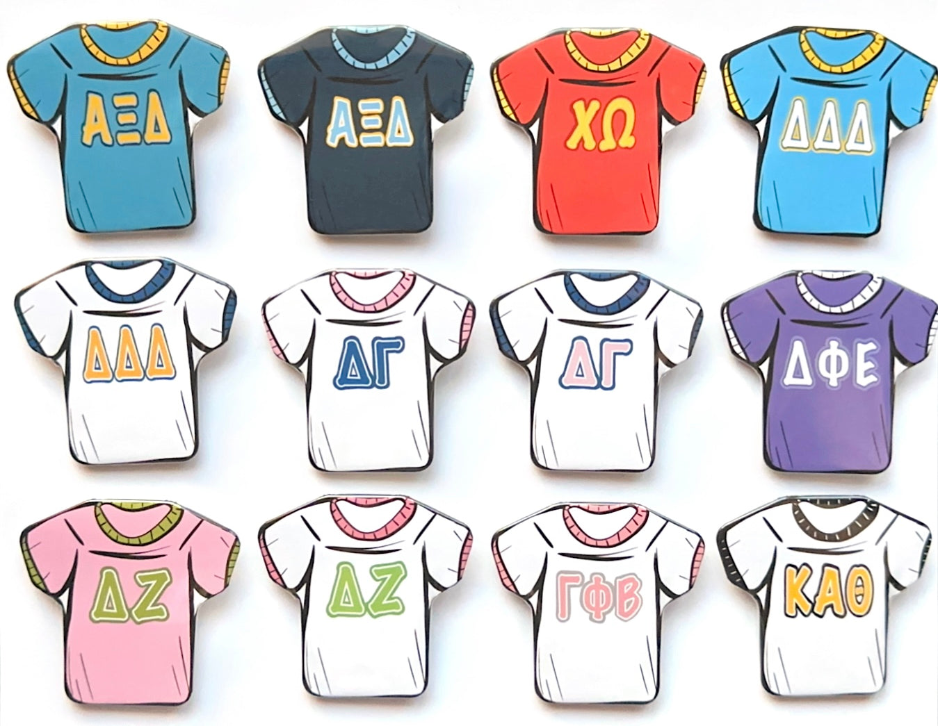 Letter Jersey Sorority Button