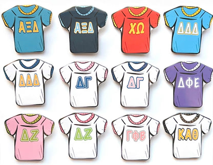 Letter Jersey Sorority Button