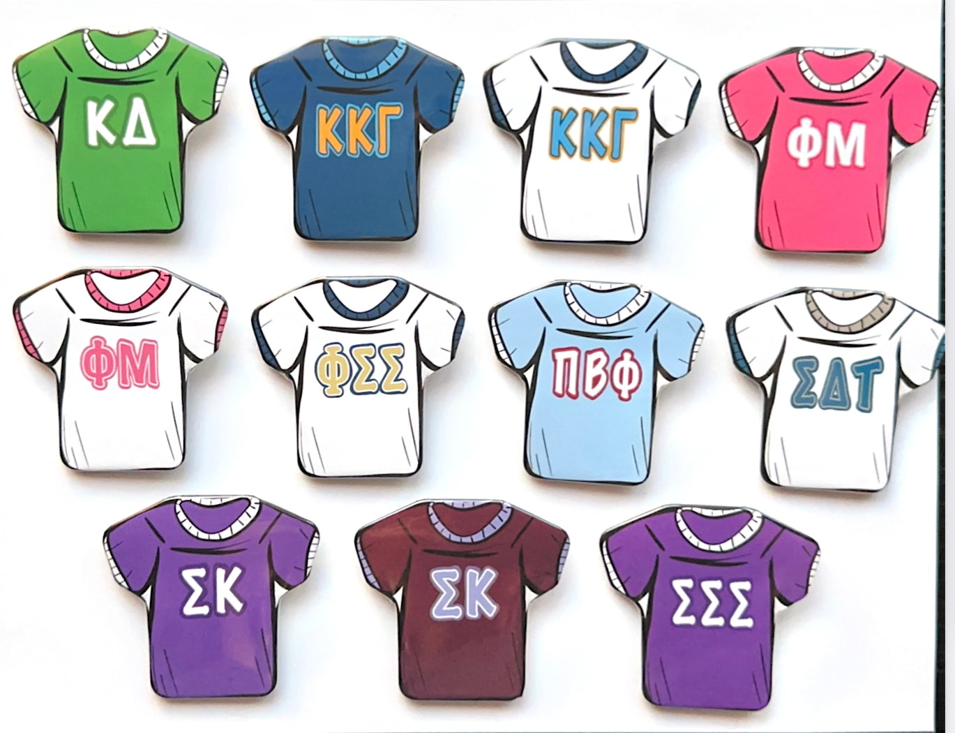 Letter Jersey Sorority Button