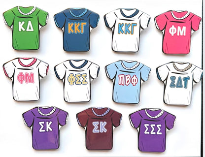 Letter Jersey Sorority Button