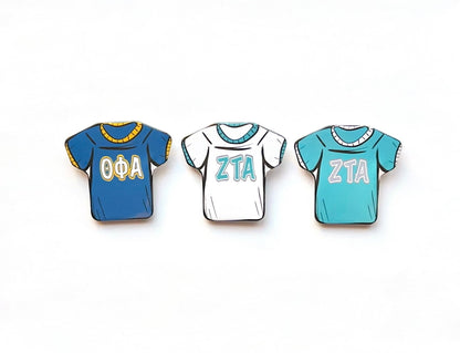 Letter Jersey Sorority Button