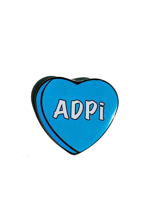 Alpha Delta Pi Candy Heart Button