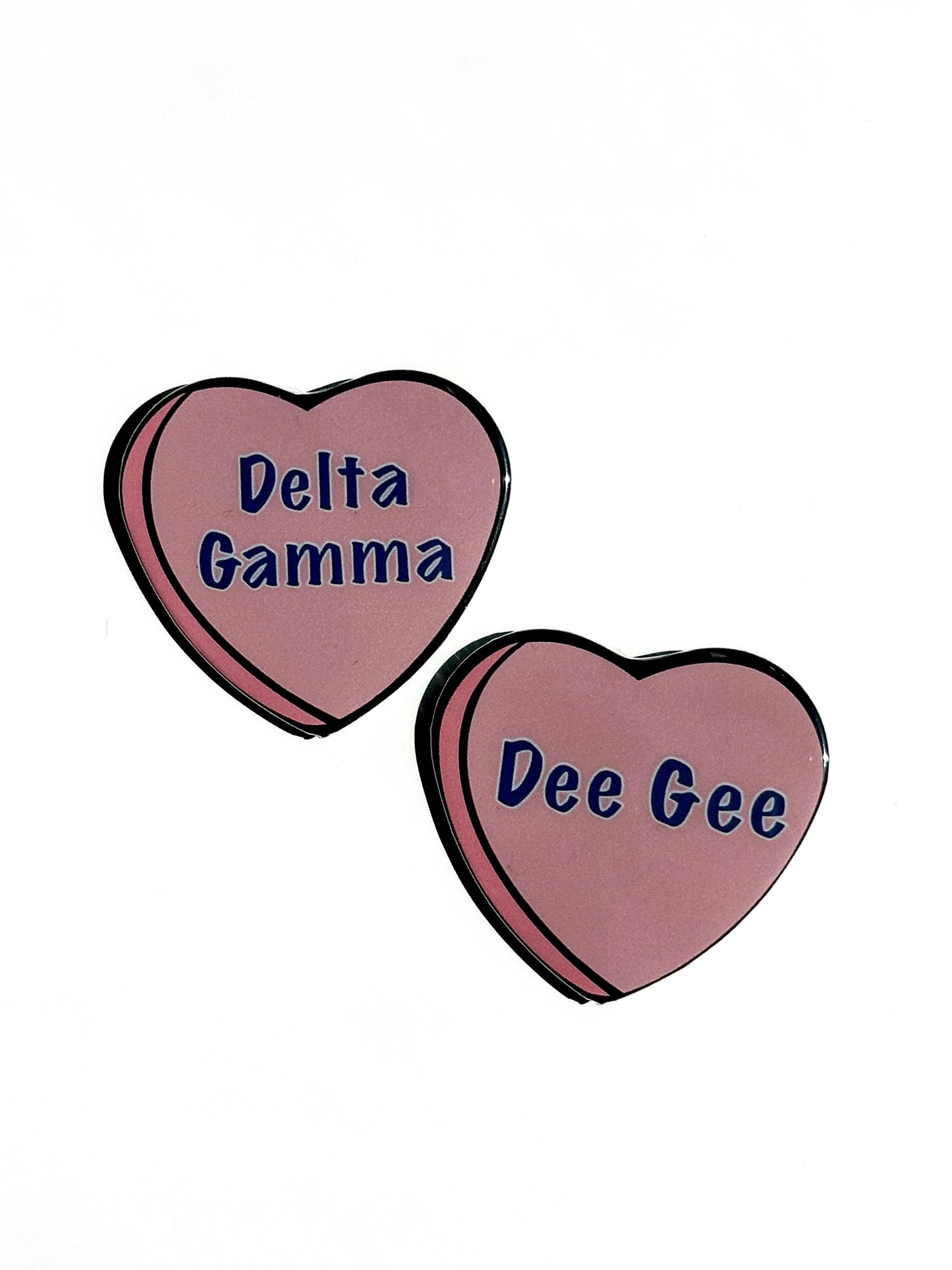 Delta Gamma Candy Heart Button