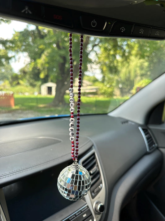 Sigma Kappa Disco Ball Suncatcher / Car Charm