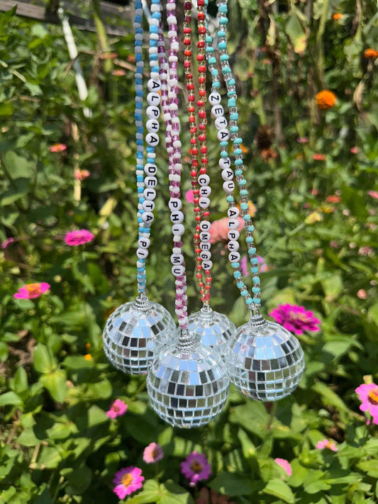 Alpha Delta Pi Disco Ball Suncatcher / Car Charm