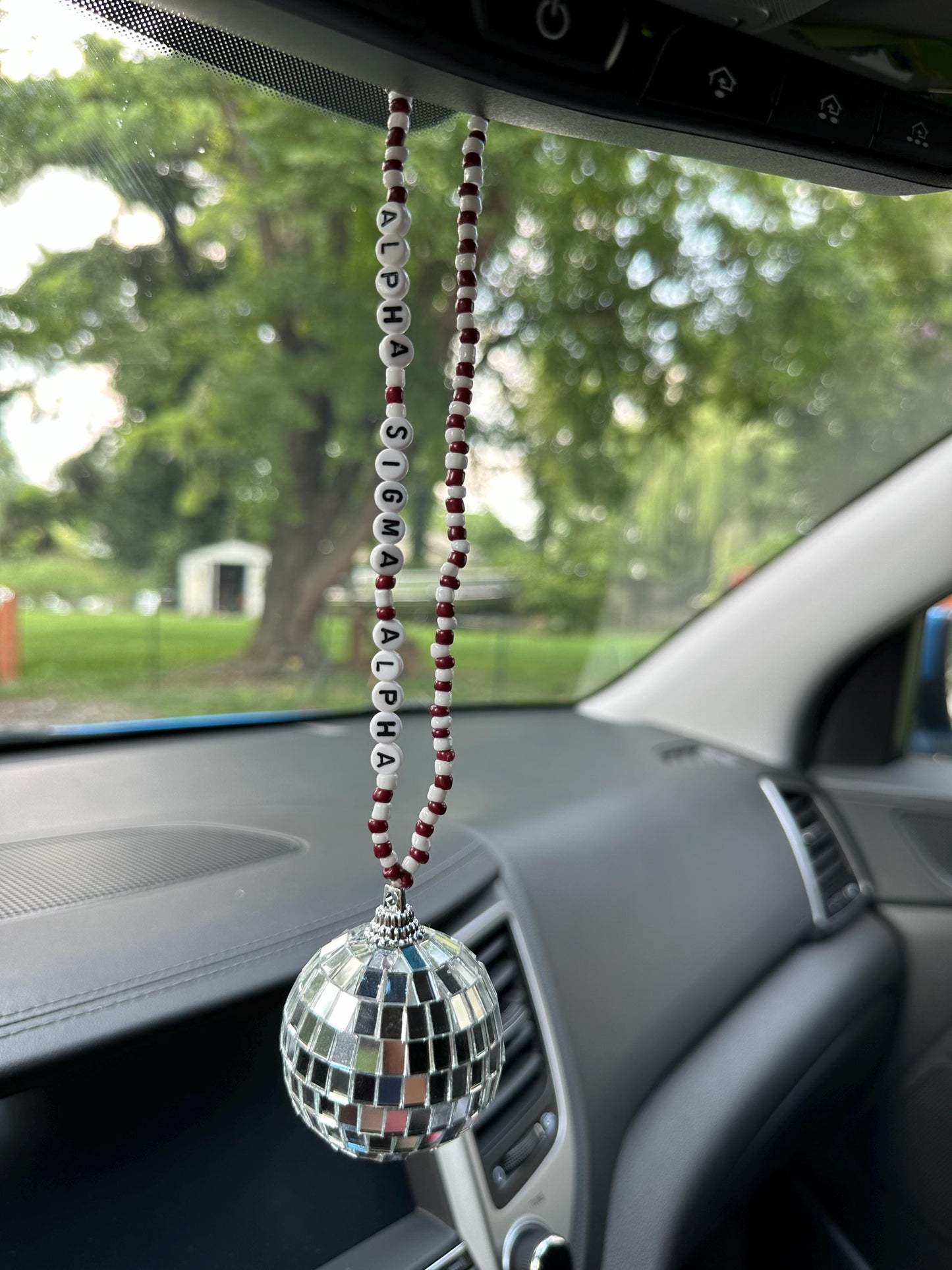 Alpha Sigma Alpha Disco Ball Suncatcher / Car Charm